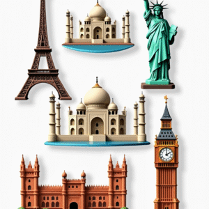 Global Landmarks - Sticker Sheet v5